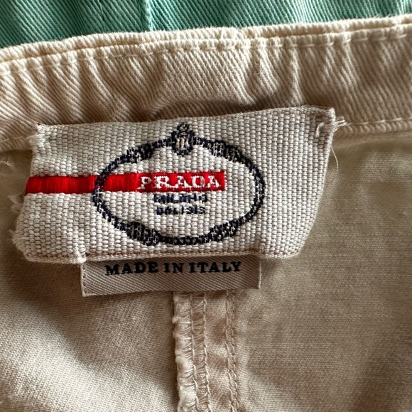 Prada Milano White & Teal Cotton Jumper Dress - Picture 10 of 16